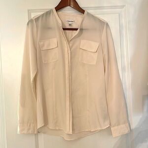 Calvin Klein slinky cream blouse size Medium